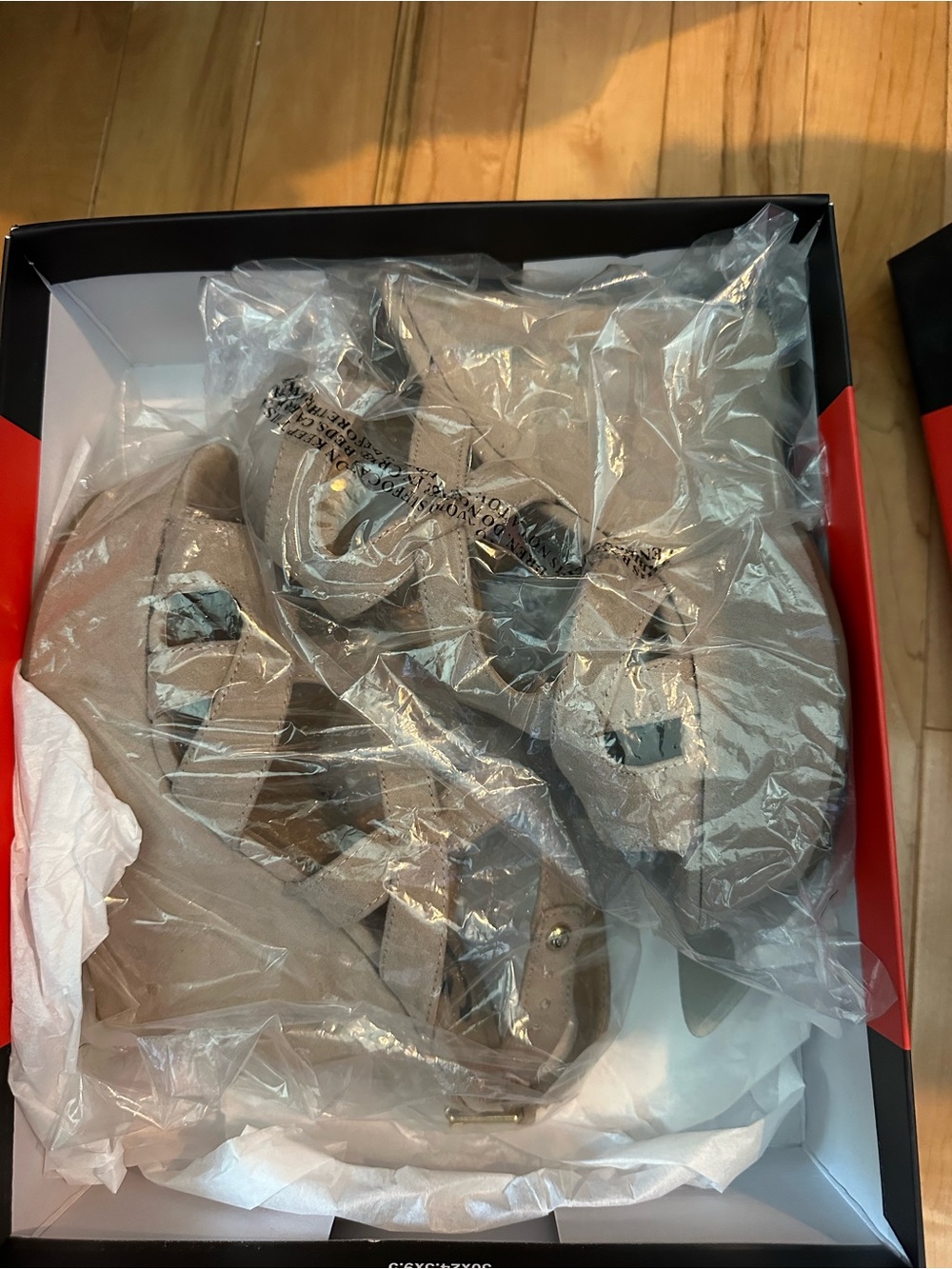 Guess Taupe Wedge Sandals